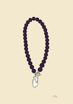 Lily Necklace – Amethyst & Freshwater Pearl