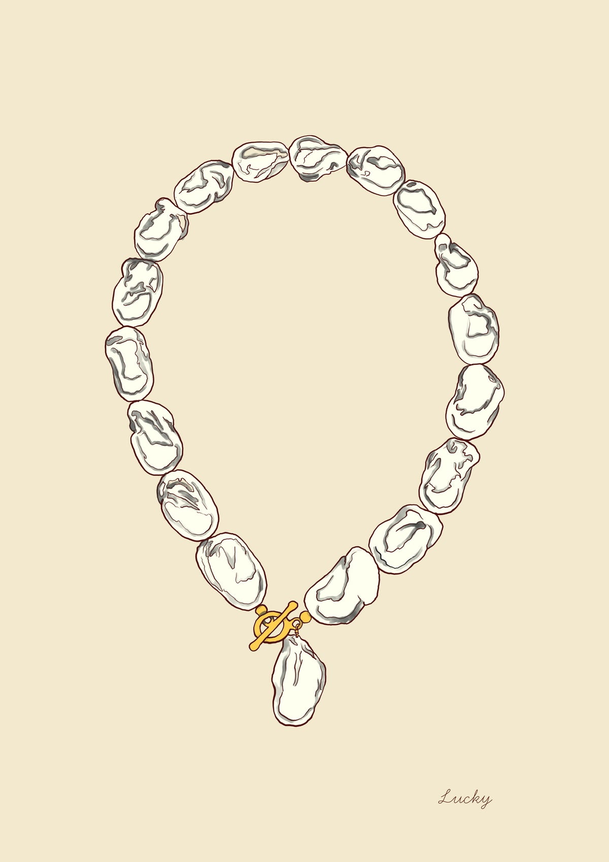 Lucky Necklace – Baroque Freshwater Pearl