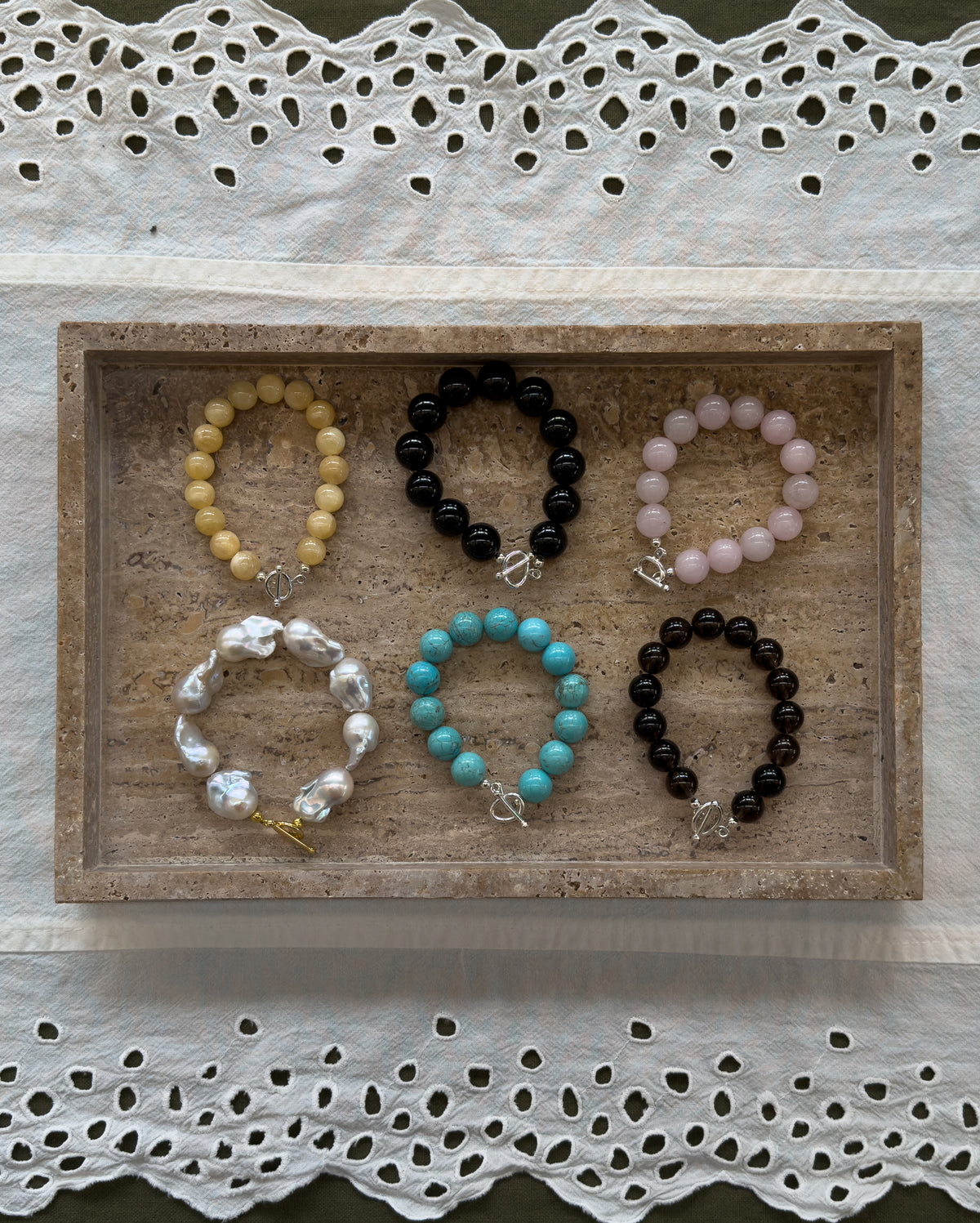 Sonni Bracelet – Yellow Jade & Sterling Silver