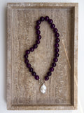 Lily amethyst and freshwater pearl sterling silver necklace – SAKRI