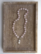 Rosie rose quartz sterling silver necklace – SAKRI