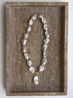 Lucky baroque freshwater pearl sterling silver necklace – SAKRI
