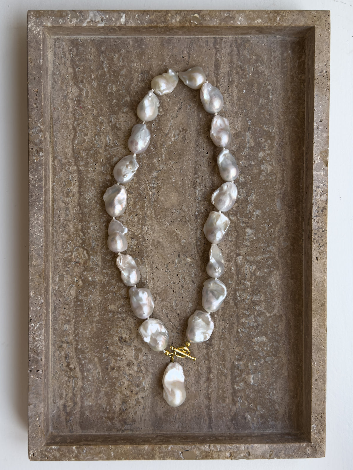 Lucky baroque freshwater pearl sterling silver necklace – SAKRI