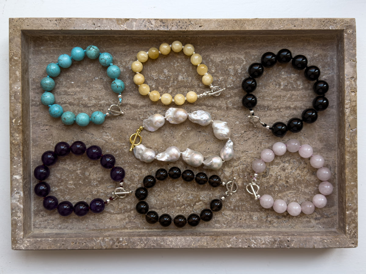 Maggie Bracelet – Black Onyx & Sterling Silver