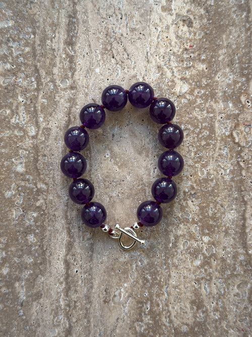 Lily amethyst sterling silver bracelet – SAKRI