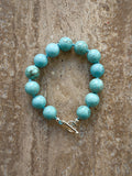 Tammy turquoise howlite sterling silver bracelet – SAKRI