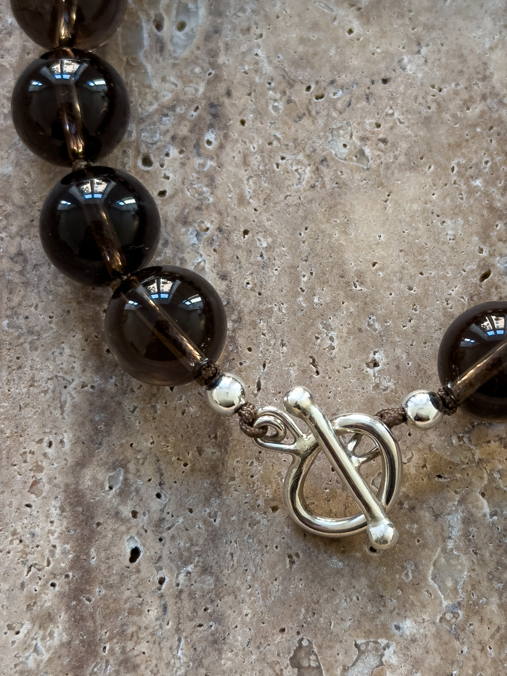 Rocky Bracelet – Smoky Quartz & Sterling Silver