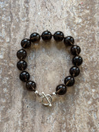 Rocky smoky quartz sterling silver bracelet – SAKRI
