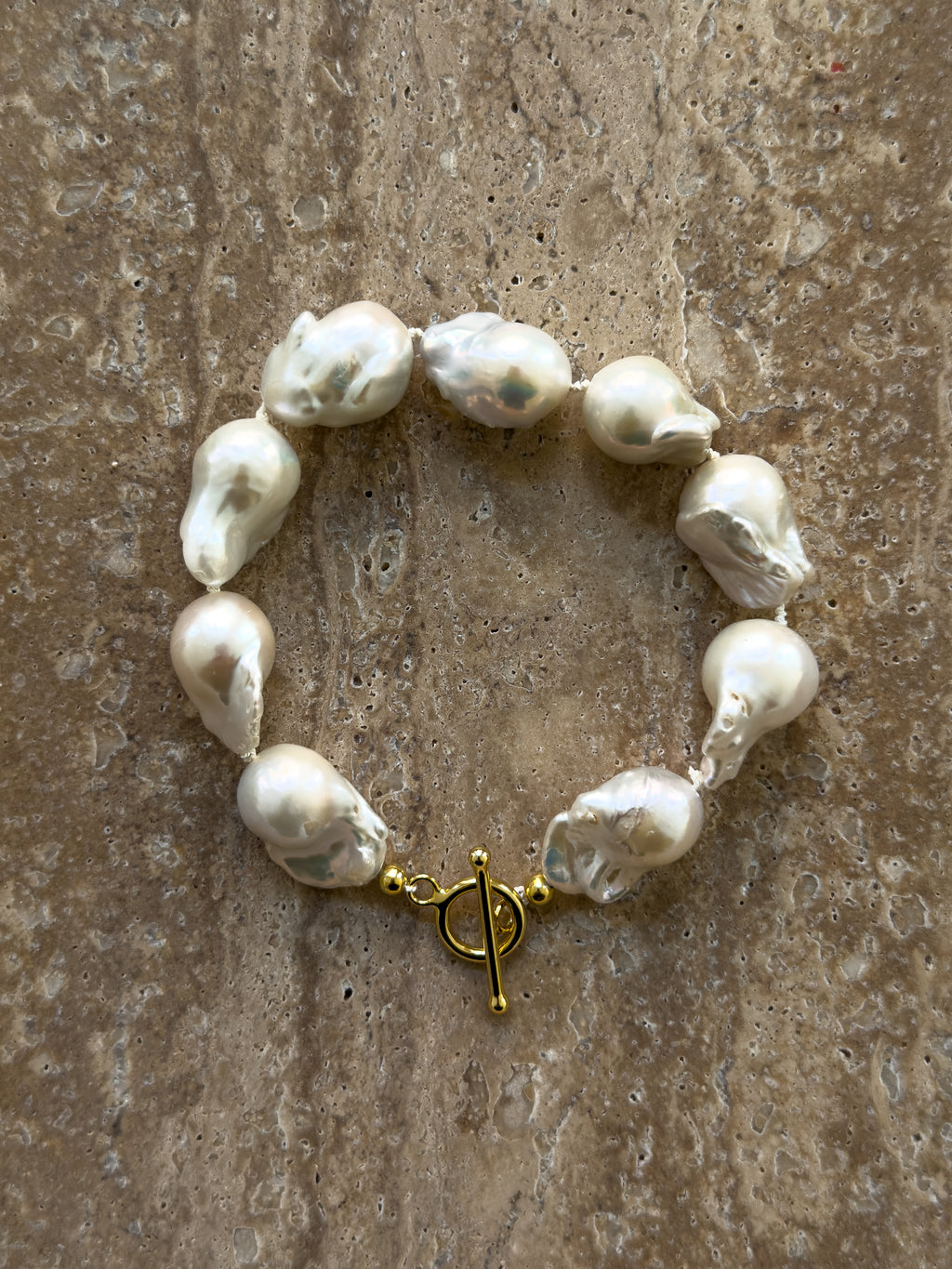 Lucky baroque freshwater pearl sterling silver bracelet – SAKRI