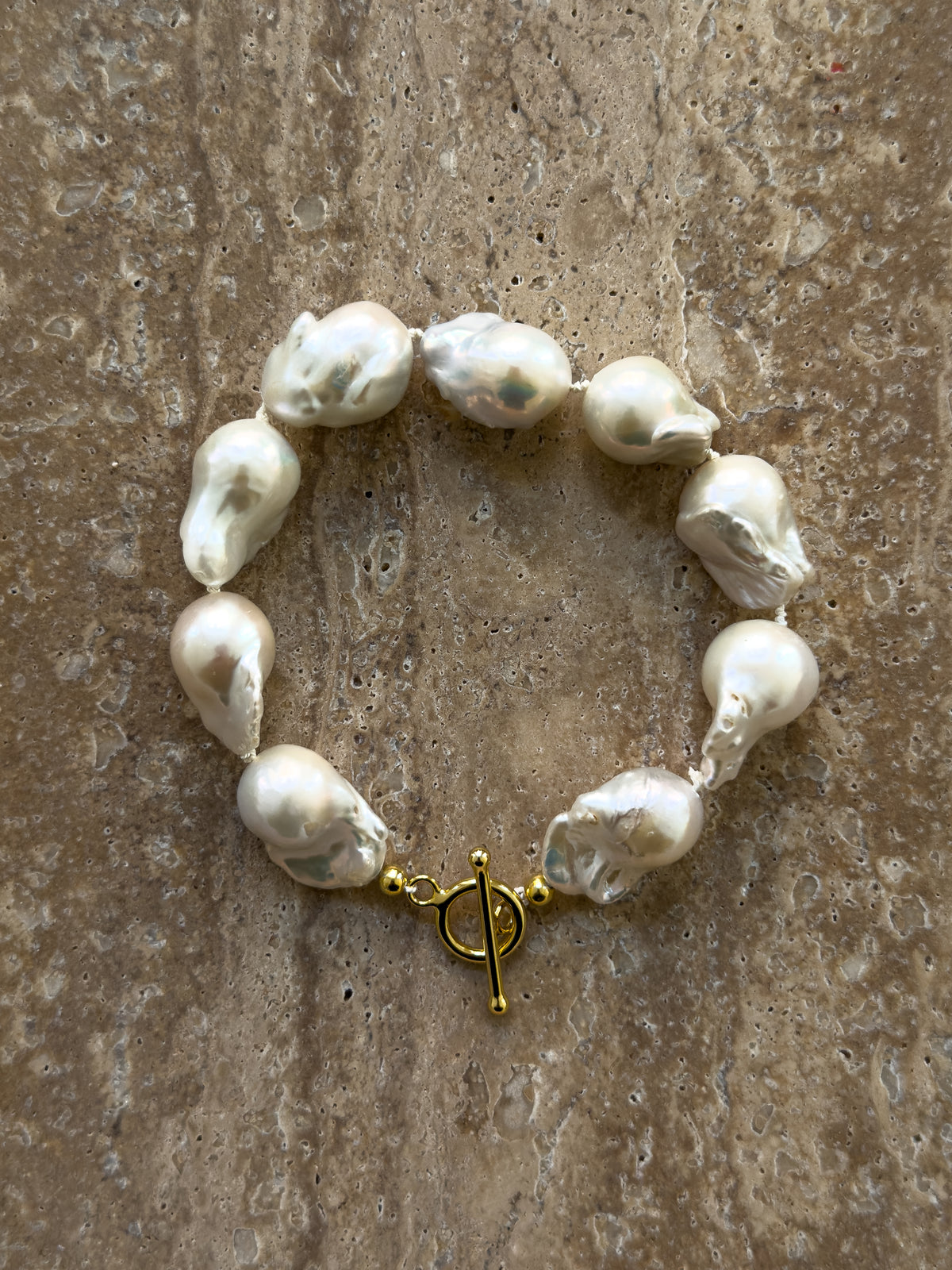 Lucky baroque freshwater pearl sterling silver bracelet – SAKRI