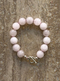 Rosie rose quartz sterling silver bracelet – SAKRI
