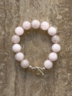 Rosie rose quartz sterling silver bracelet – SAKRI