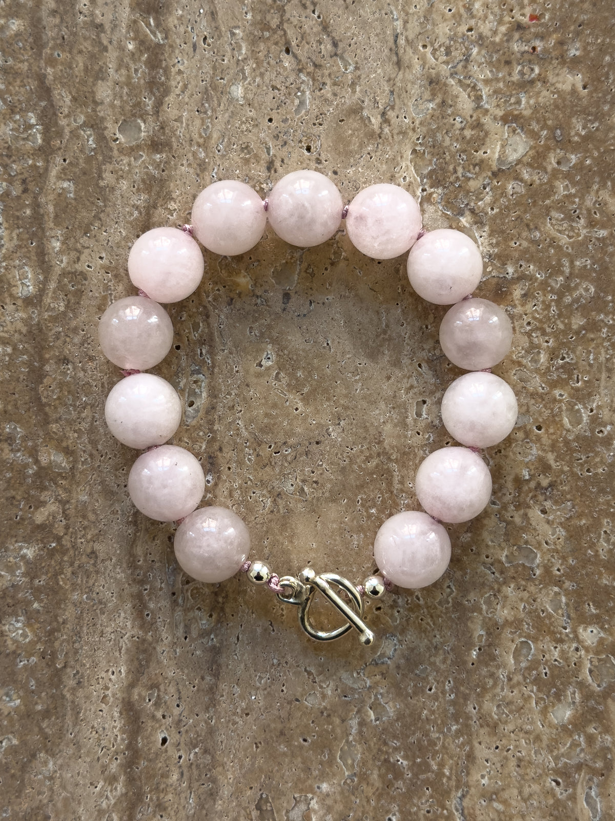 Rosie rose quartz sterling silver bracelet – SAKRI