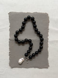 Maggie Necklace – Black Onyx & Freshwater Pearl