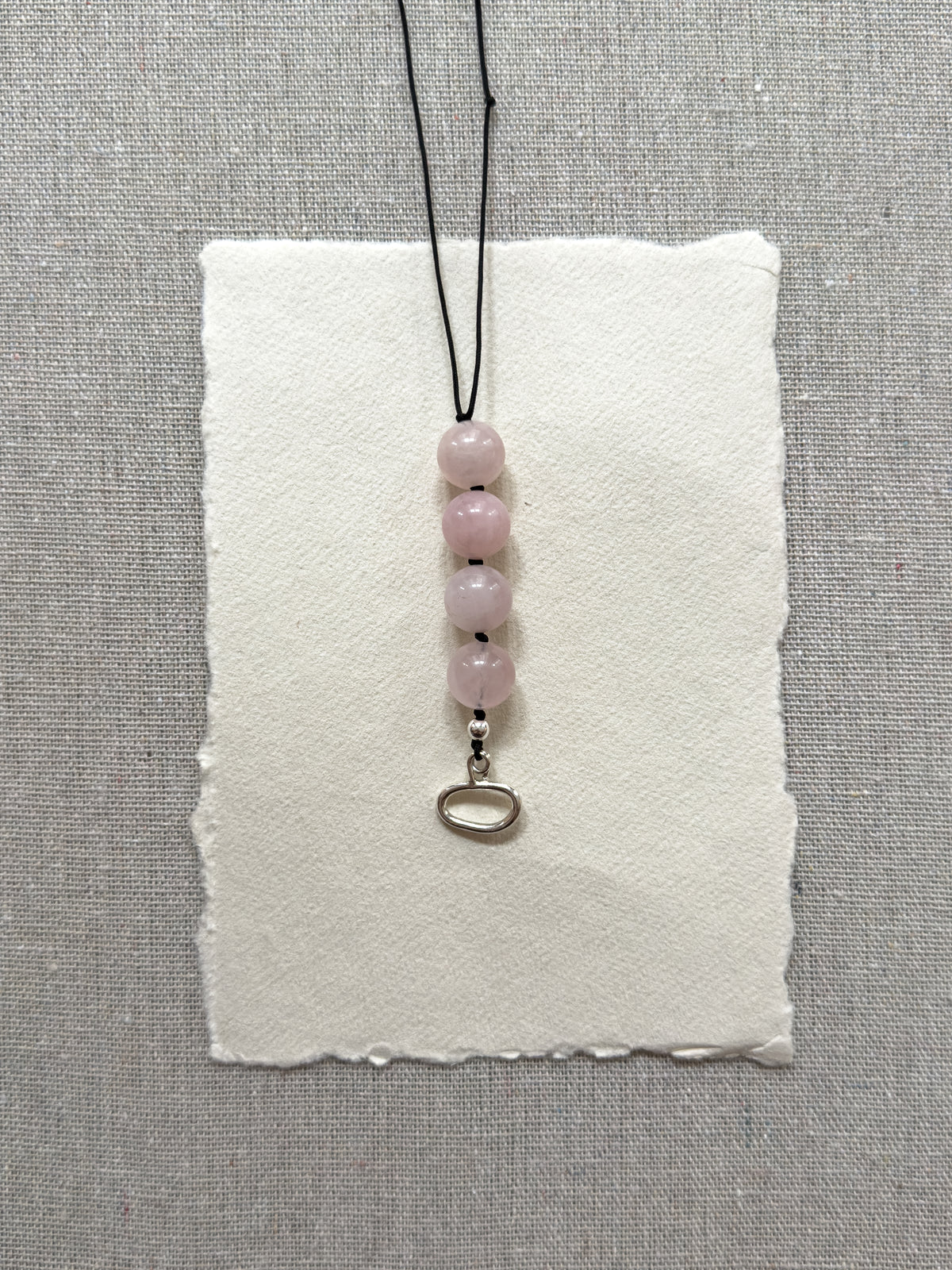 Rosie Bracelet – Rose Quartz & Sterling Silver