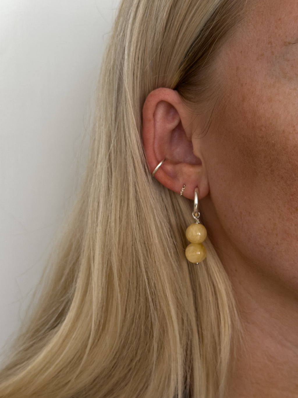 Sonni Knots – Yellow Jade & Sterling Silver