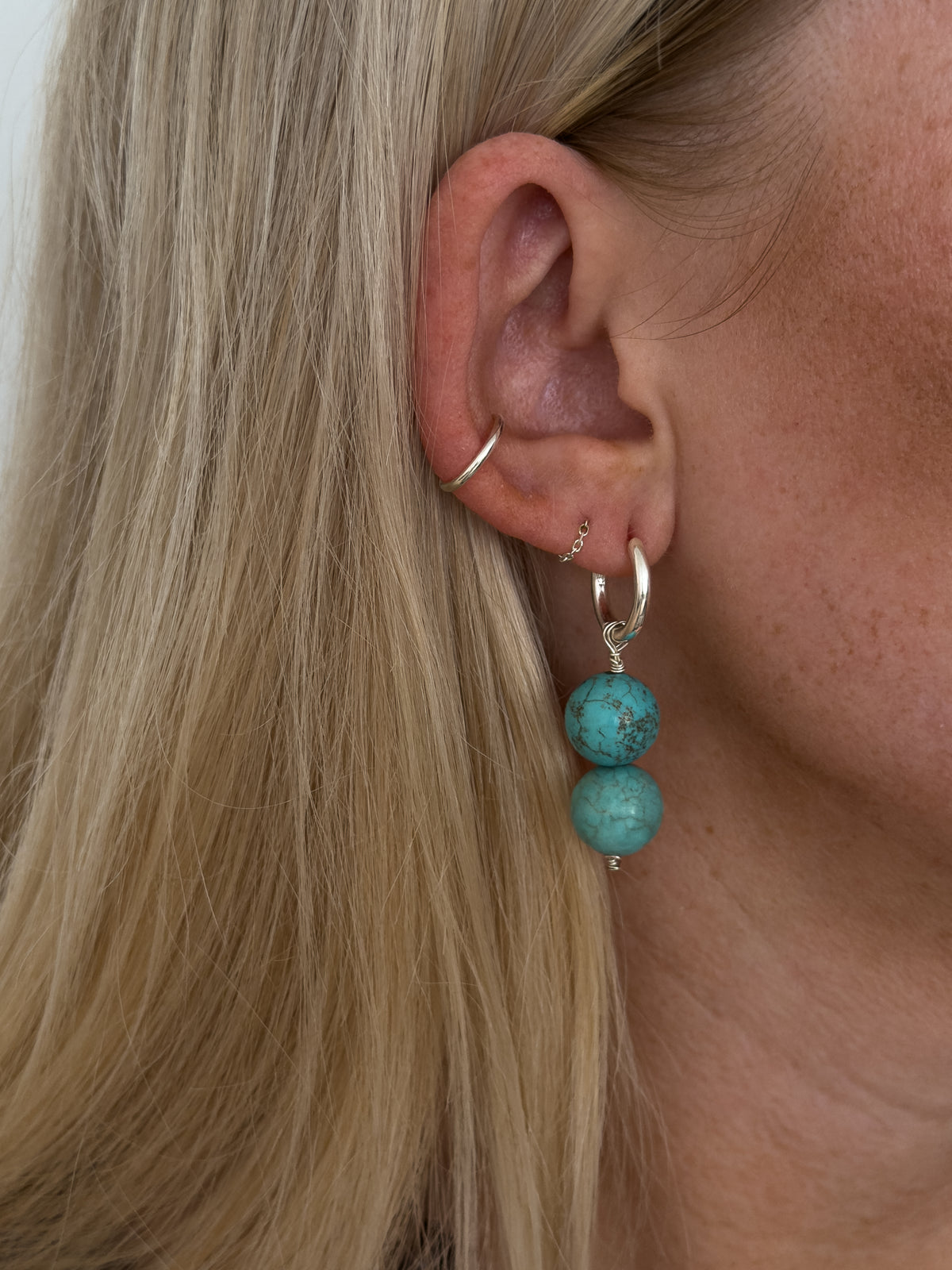 Tammy Knots – Turquoise Howlite & Sterling Silver