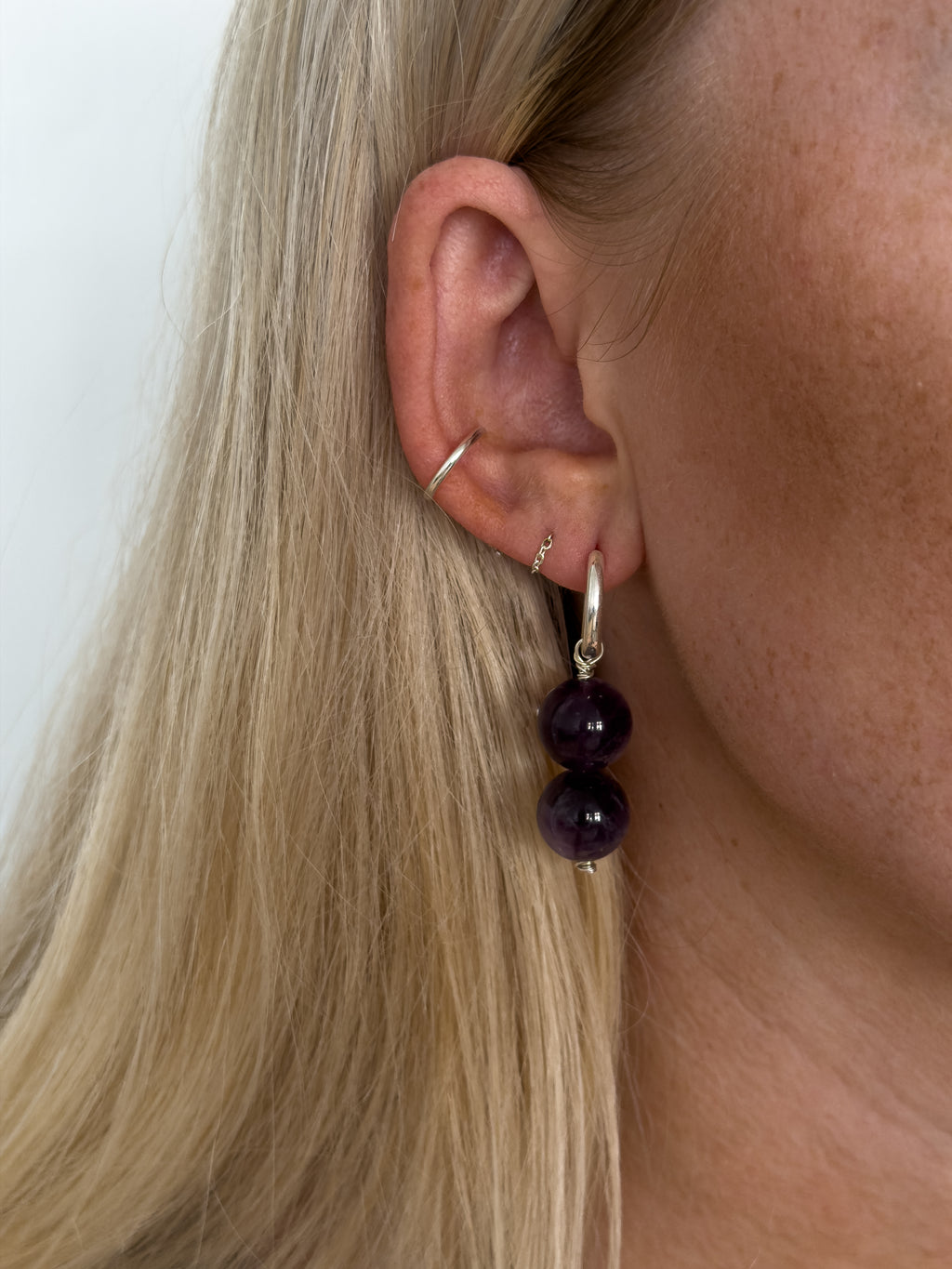 Lily Knots – Amethyst & Sterling Silver