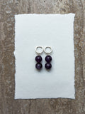 Lily amethyst hoop earrings in sterling silver – SAKRI