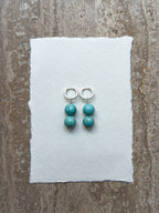 Tammy turquoise howlite hoop earrings in sterling silver – SAKRI