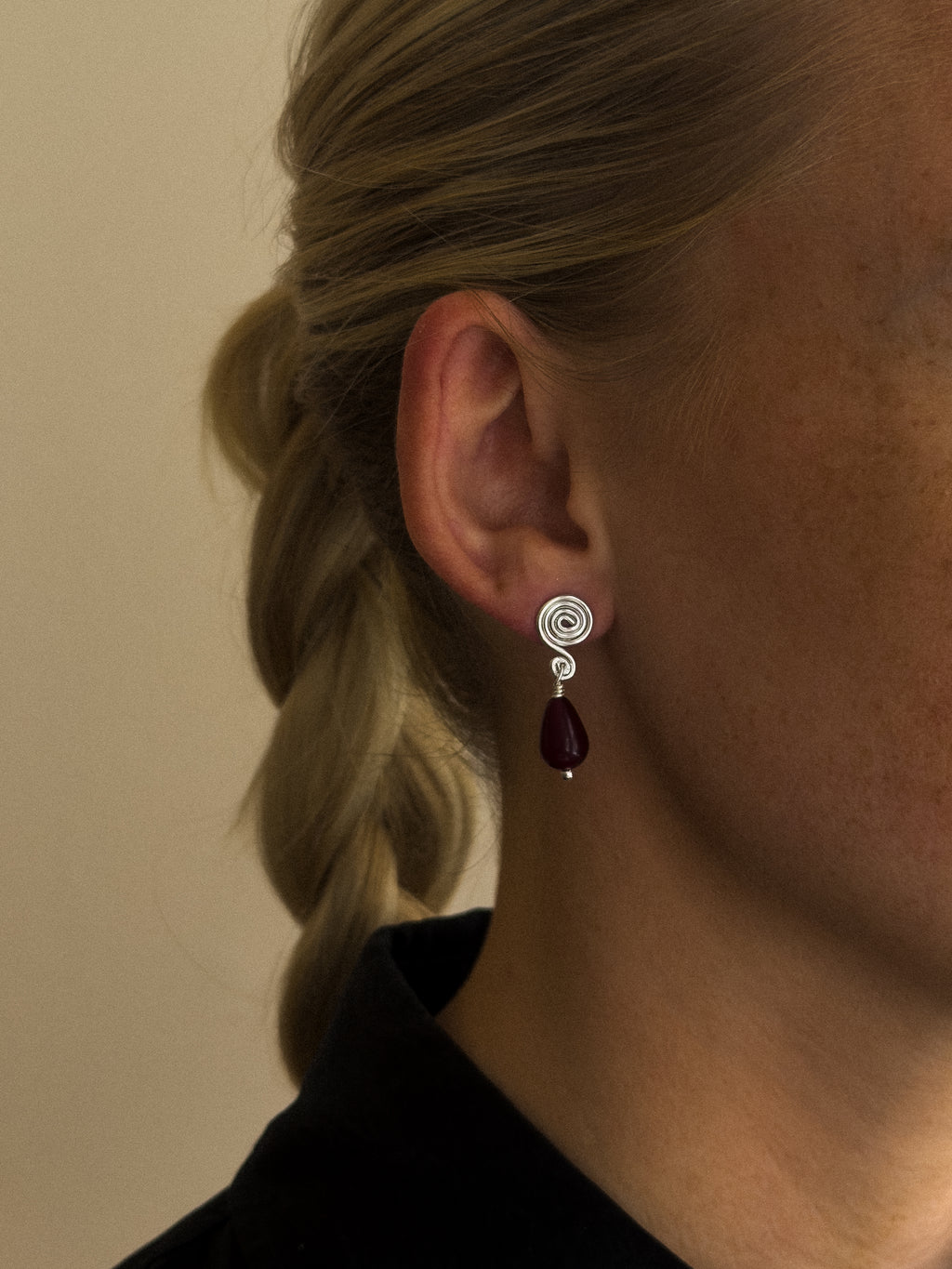 Spell Earrings - Red Jade