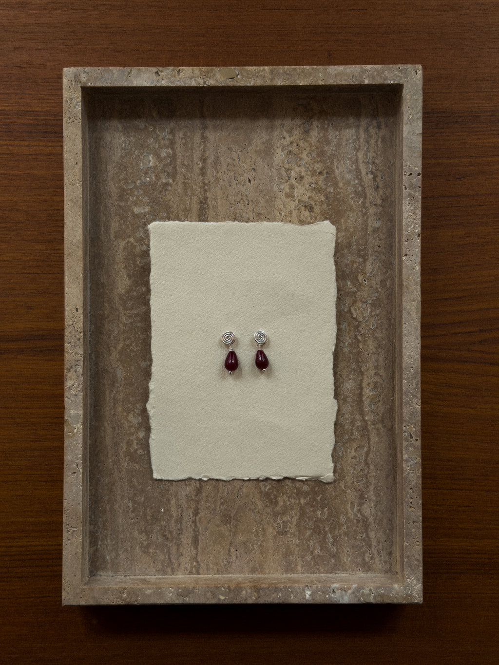 Wish Earrings - Red Jade