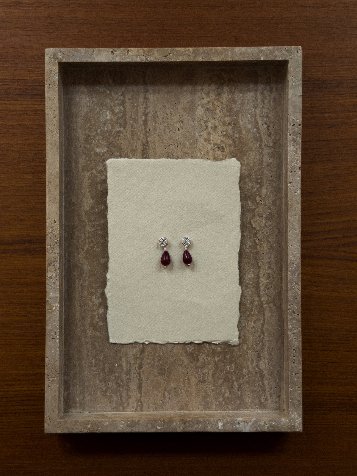Wish Earrings - Red Jade