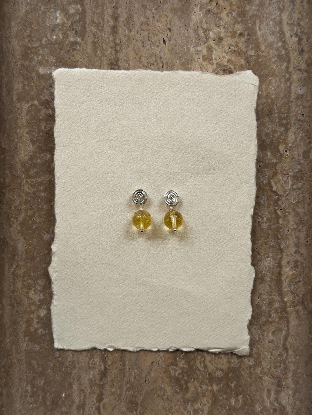 Wish Earrings - Citrine
