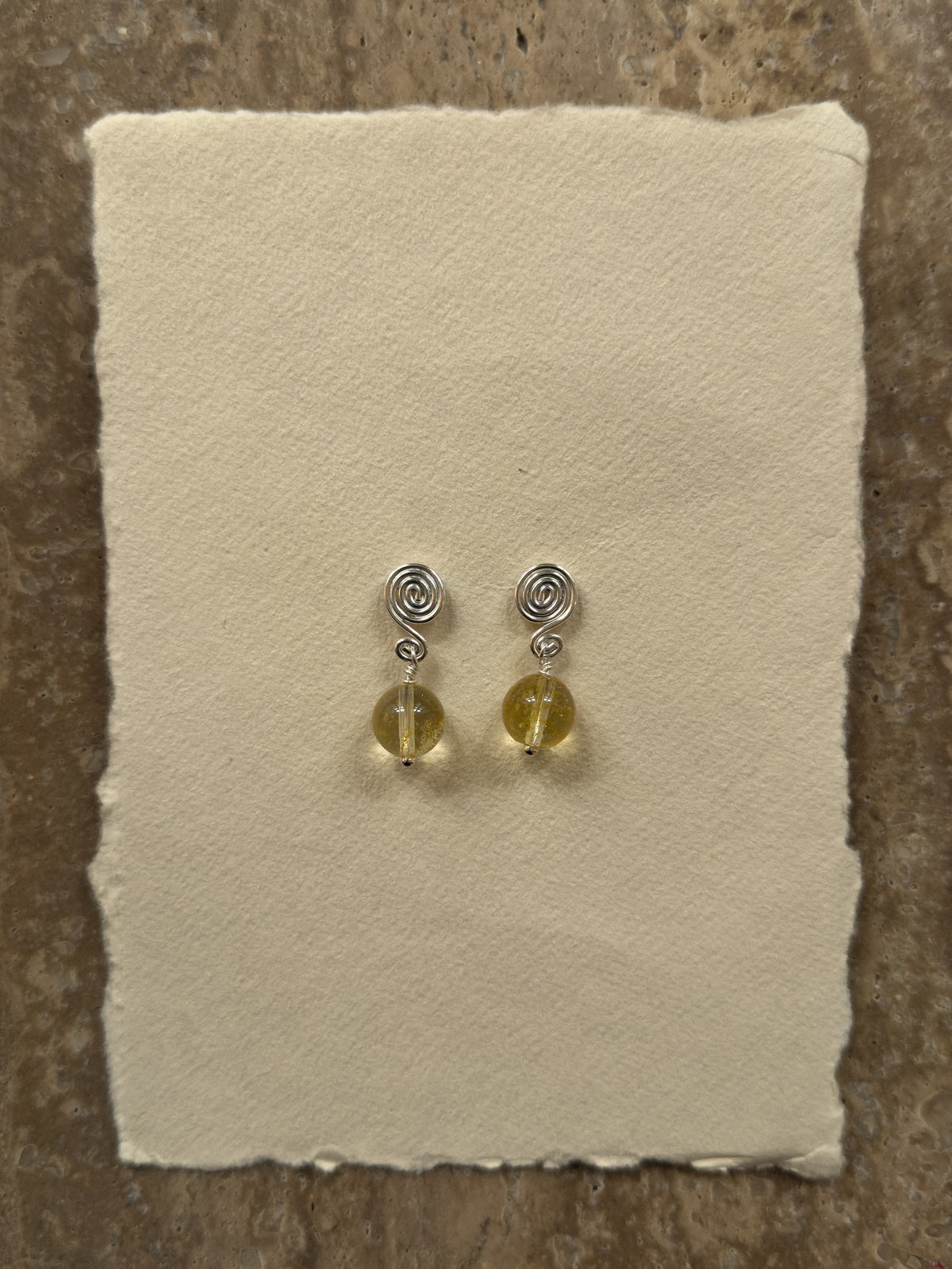 Spell Earrings - Large Citrine