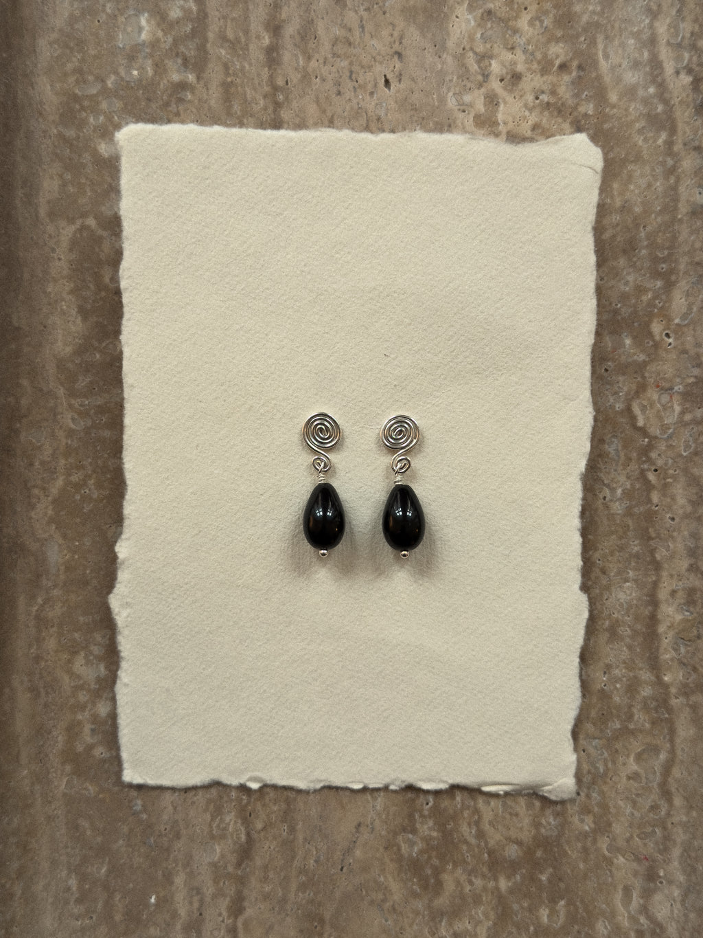 Spell Earrings - Onyx Drop