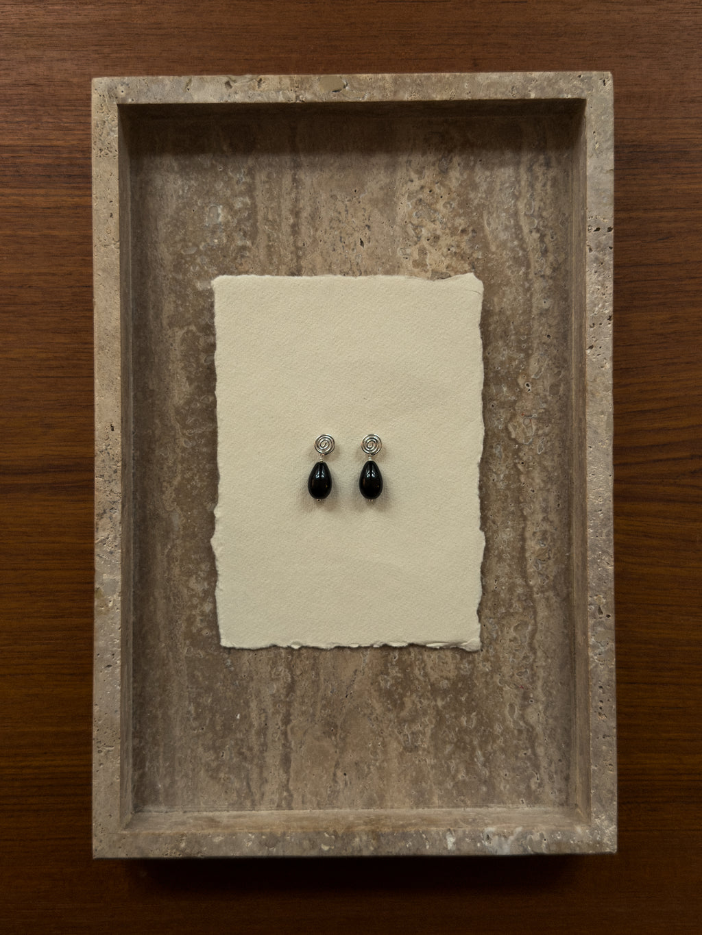 Wish Earrings - Onyx Drop