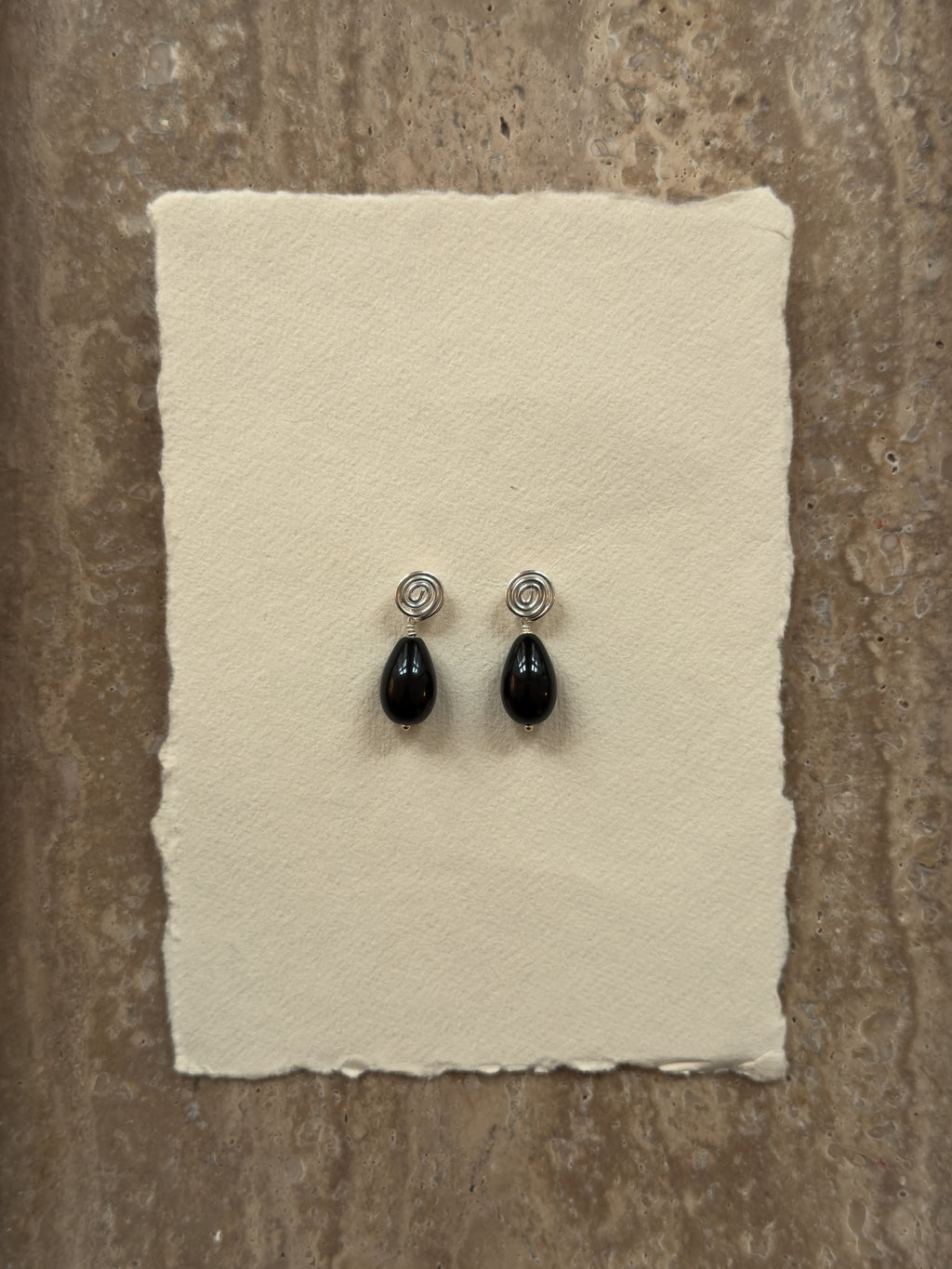 Wish Earrings - Onyx Drop