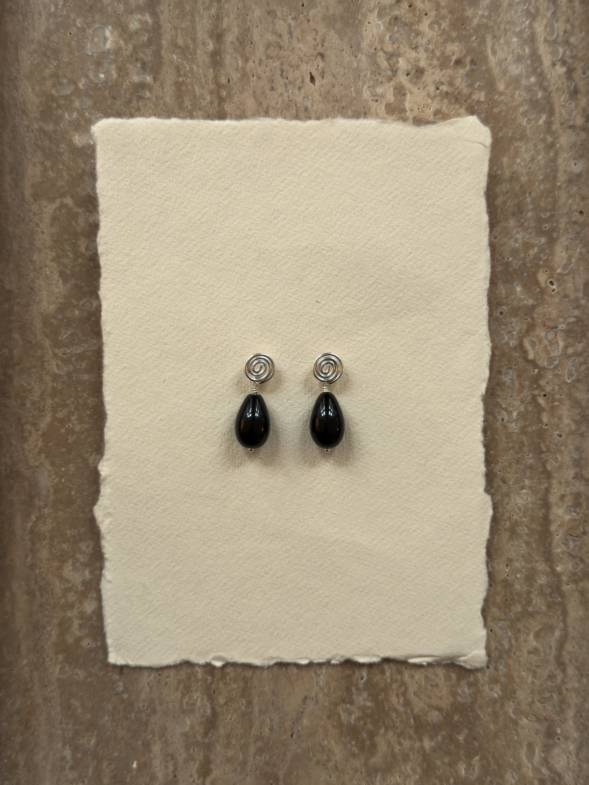Wish Earrings - Onyx Drop