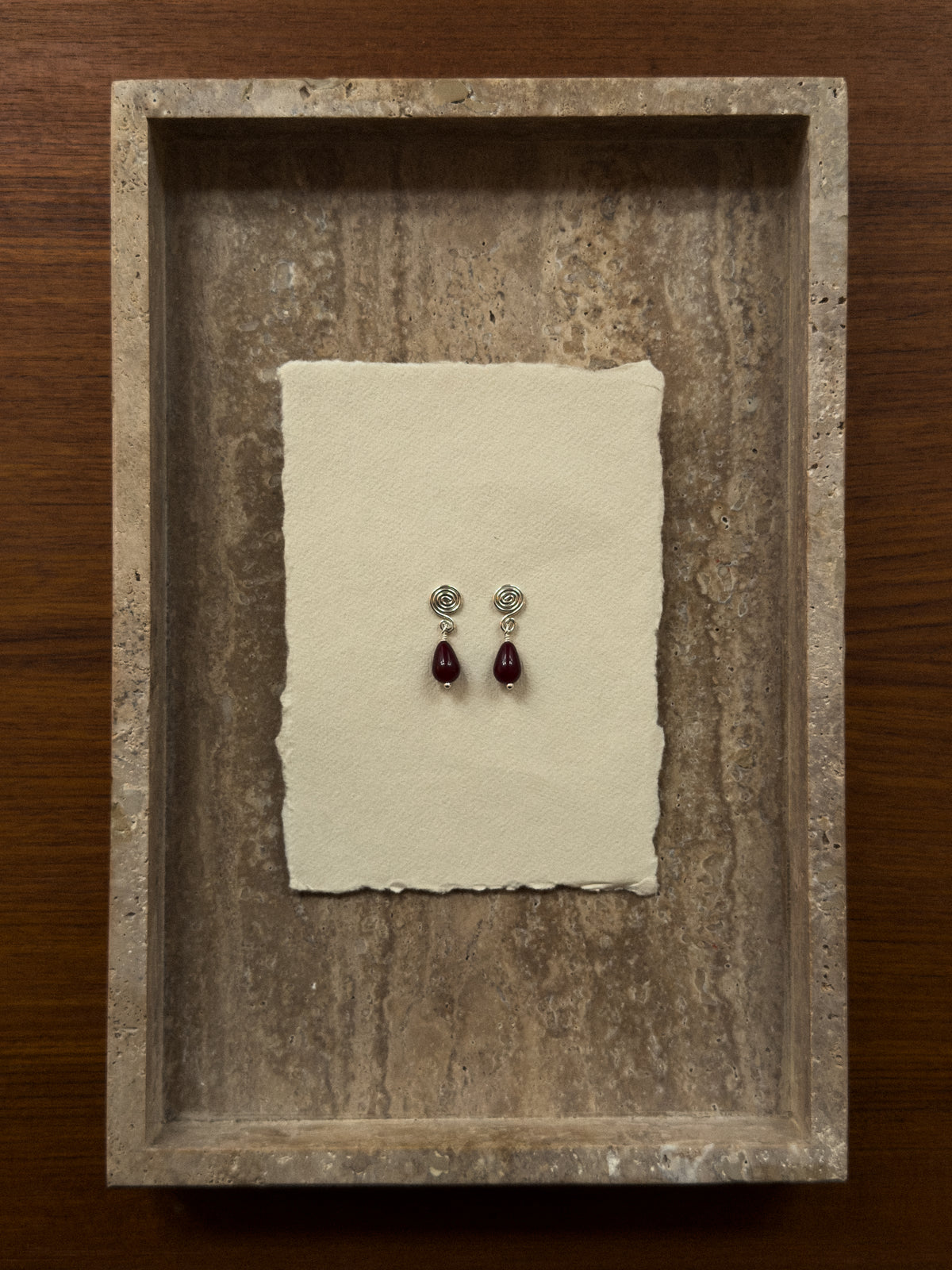 Spell Earrings - Red Jade