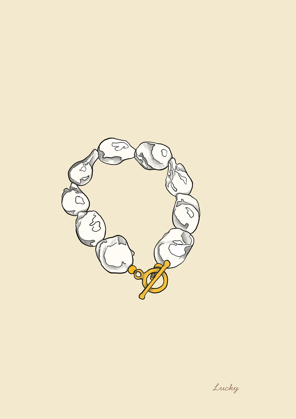 Lucky Bracelet – Baroque Freshwater Pearl