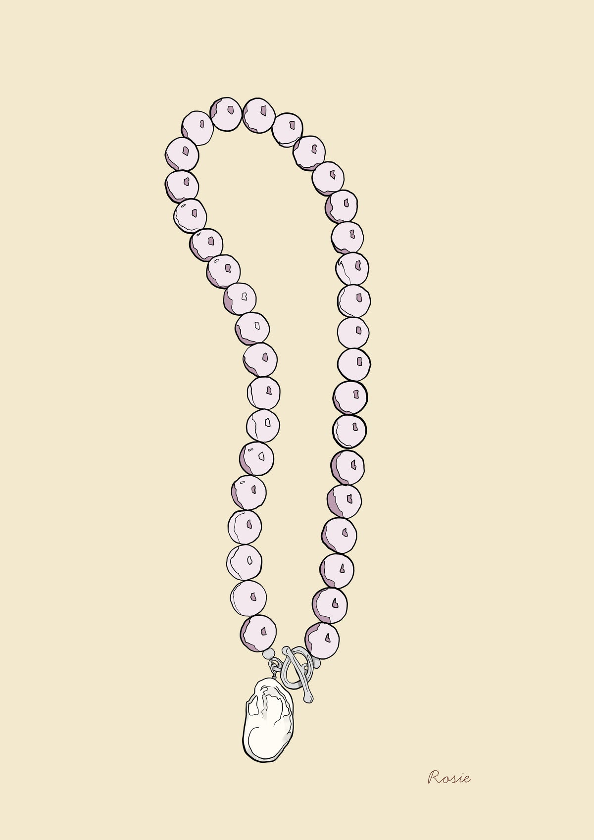 Rosie Necklace – Rose Quartz