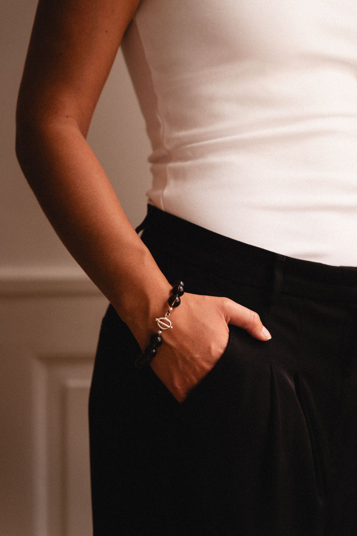 Rocky Bracelet – Smoky Quartz & Sterling Silver