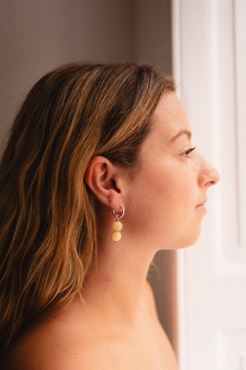 Sonni Knots – Yellow Jade & Sterling Silver