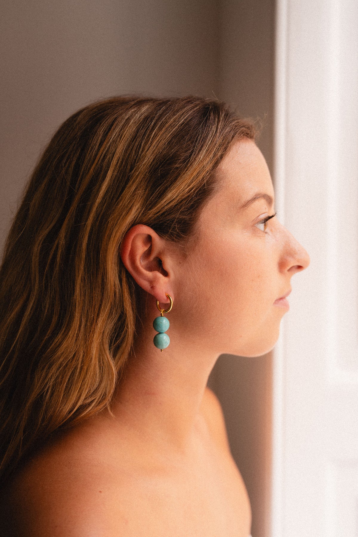 Tammy Knots – Turquoise Howlite & Sterling Silver