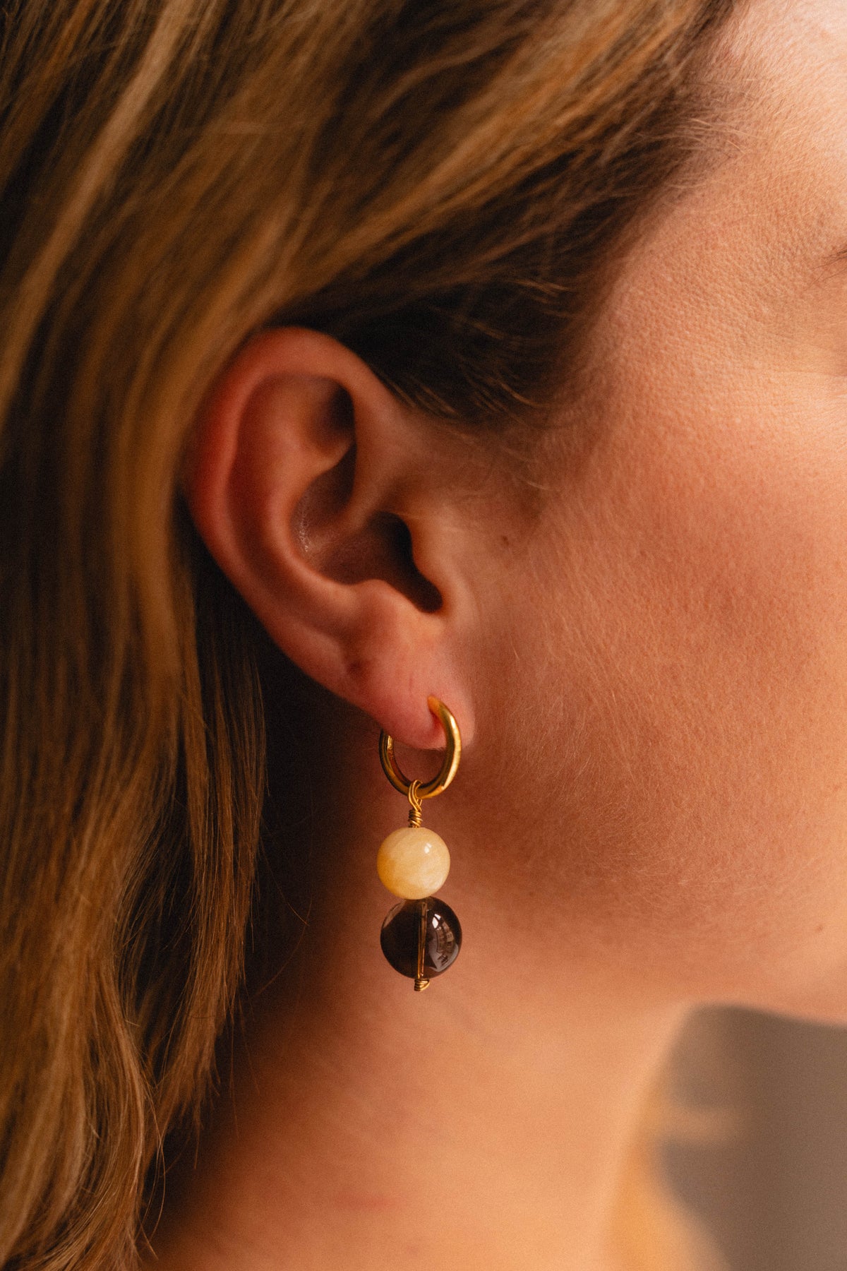 Hazel Knots – Yellow Jade & Smoky Quartz
