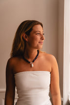 Lily Necklace – Amethyst & Freshwater Pearl